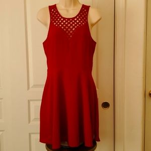 Forever 21 burgundy lattice strappy dress. 